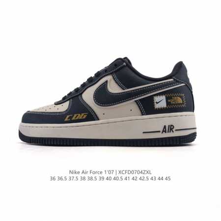 真标 耐克 Nike Air Force 1 '07 Low 空军一号含气垫 小白鞋 低帮百搭厚底增高休闲运动板鞋。柔软、弹性十足的缓震性能和出色的中底设计，横 - 点击图像关闭