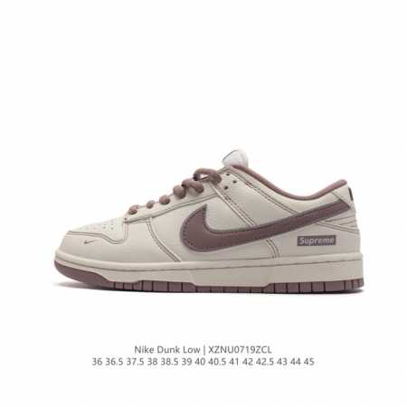 Supreme X Nike Dunk Low 白粉双拼此款主张打破传统的工业化流水线设计限制，以made By Ideas的超级创意为理念，集结众多潮流设计师 - 点击图像关闭