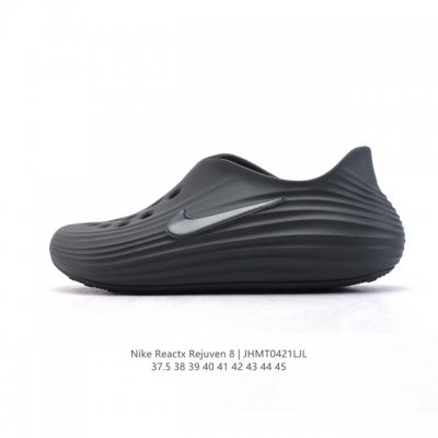 新品公司级 耐克 Nike Reactx Rejuven8 沙滩鞋 柔软回弹耐磨透气凉拖鞋 包头凉鞋25夏季新款轻便透气洞洞鞋外穿休闲鞋 Hv5060-002