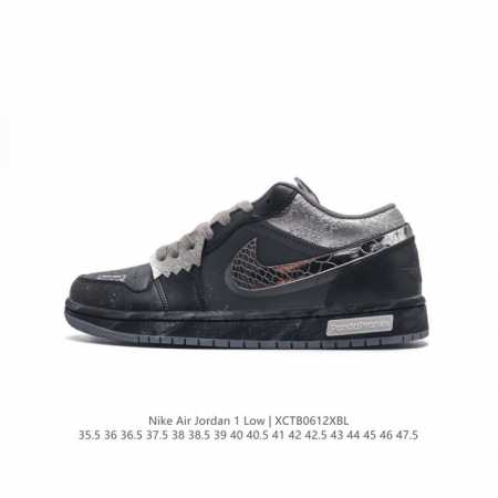 耐克 乔丹air Jordan 1 Low Aj1 熊猫 乔1 乔丹1代aj1 低帮复古文化休闲运动篮球鞋。从1985 年面世的元年款汲取设计灵感，采用简洁大方 - 点击图像关闭