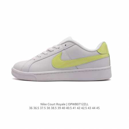 耐克 Nike 男女鞋秋季court Royale Ac运动鞋休闲鞋板鞋 百搭小白鞋，焕新演绎元年款设计，塑就复古网球风范。鞋款承袭简洁线条、经典系带系统和醒目 - 点击图像关闭