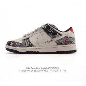 公司级 耐克 Nike Dunk Low Retro 运动鞋复古板鞋 路易威登联名，作为 80 年代经典篮球鞋款，起初专为硬木球场打造，后来成为席卷街头的时尚标