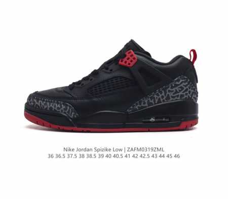 耐克 Nike Jordan Spizike Low 经典爆裂纹复古运动篮球鞋 全新低帮造型吸睛 整双鞋在融合了 Air Jordan 经典鞋款中的标志性元素之 - 点击图像关闭