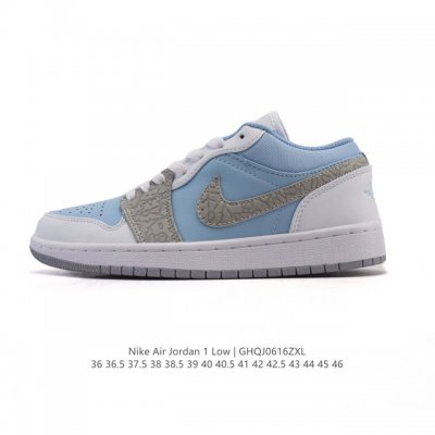 耐克 乔丹Air Jordan 1 Low Aj1 乔1 乔丹1代Aj1 低帮复古文化休闲运动篮球鞋。从1985 年面世的元年款汲取设计灵感，采用简洁大方的经典