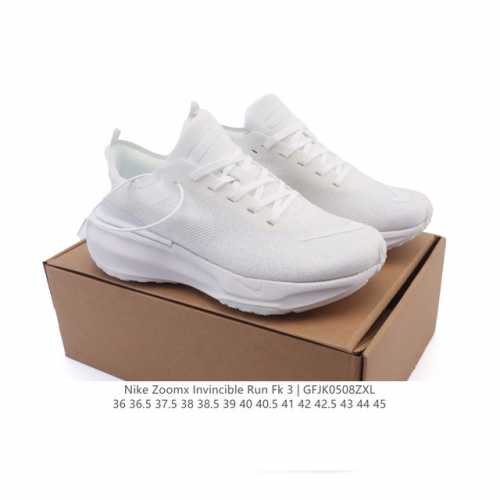 真标 耐克 Nike Zoomx Invincible Run Fk 3 机能风格运动鞋 厚底增高老爹鞋。最新一代的Invincible 第三代来了！首先鞋面采