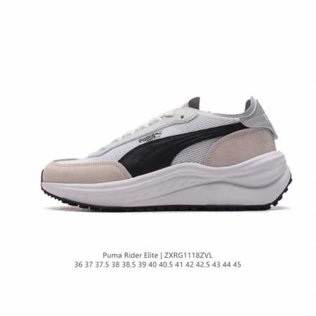 Puma Night Rider 彪马 防滑耐磨低帮休闲板鞋 设计灵感源自90及00一代的滑板运动文化 简约又不失设计巧思的帅气风格让它轻松驾驭日常休闲或滑板场 - 点击图像关闭