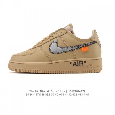 Off-White X Nk Air Force 1 ”Mca“ 空军一号低帮厚底增高板鞋 Ow联名艺术馆 全套原原楦纸版 越南原大装底 内置全气掌垫 重金采购