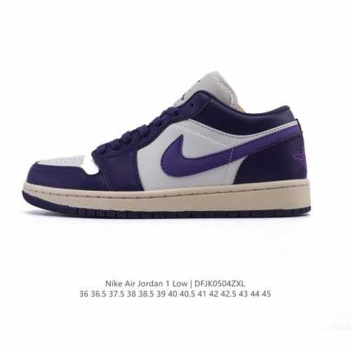 耐克 乔丹Air Jordan 1 Low Aj1 乔1 乔丹1代Aj1 低帮复古文化休闲运动篮球鞋，从1985 年面世的元年款汲取设计灵感，采用简洁大方的经典