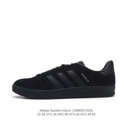 阿迪达斯 Adidas Originals Gazelle Indoor 复古三叶草防滑透明橡胶板鞋经典运动鞋。这款经典鞋,忠于原版设计,缀撞色三条纹和鞋跟饰片 - 点击图像关闭