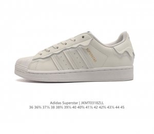 真标 阿迪达斯 Adidas Superstar Ayoon W 三叶草运动鞋经典贝壳头板鞋 时尚男女鞋 真皮鞋面材质 标志性的贝壳鞋头 锯齿三条纹 简约的线条
