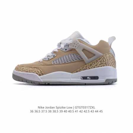 160 耐克 Nike Jordan Spizike Low 经典爆裂纹复古运动篮球鞋！全新低帮造型吸睛！整双鞋在融合了 Air Jordan 经典鞋款中的标志 - 点击图像关闭