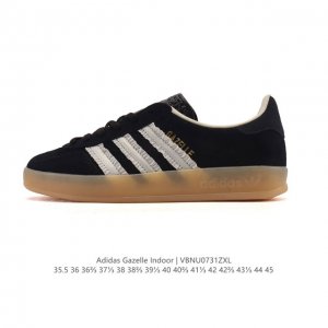 阿迪达斯 Adidas Originals Gazelle Indoor复古三叶草防滑透明橡胶板鞋经典运动鞋 Hello Kitty 猫。这款经典鞋,忠于原版设