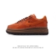 采用纤维荔枝纹牛培皮革鞋面材质 绝对的秋冬神器，全新耐克nike Air Force 1 Low Luxe 耐克 空军一号 Af1 改良防滑厚底低帮百搭休闲运动