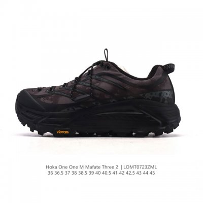 公司级 Hoka One One Mafate Three 2 男女子跑步鞋 越野跑新配色！采用 Mafate Speed 2 缓冲性良好的底部单元，搭载有快速