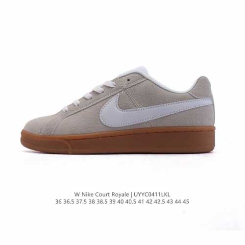 耐克 Nike 男女鞋秋冬季Court Royale Ac运动鞋休闲鞋板鞋 百搭小白鞋，焕新演绎元年款设计，塑就复古网球风范。鞋款承袭简洁线条、经典系带系统和醒