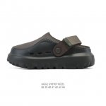 公司级 Ugg 男士包头凉鞋 新款上新啦 时尚百搭单品半包头运动凉鞋家居拖鞋 魔术贴 一脚蹬 一式两用休闲凉拖鞋。潮流元素宽版弹力后跟带设计，在休闲凉拖鞋和舒适