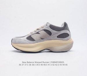 椰香扑鼻new Balance Warped Runner新款老爹鞋 厚底增高休闲复古运动跑步鞋 Beam大底提供足步弓支撑 解构皮革 用猪巴革拼接透气网眼 后