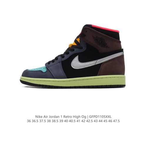 公司级 耐克 男女同款运动板鞋 Nike Air Jordan 1 Retro High OG 乔丹一代aj1 乔1 AJ1 篮球鞋复刻运动鞋。皮面高帮板鞋的设