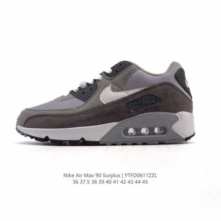 Nike 耐克 Air Max 90 Surplus 男女子休闲运动鞋 气垫运动鞋 透气舒适减震耐磨底休闲运动跑步鞋，设计均采用无缝防水 Tech Tuff 挡 - 点击图像关闭