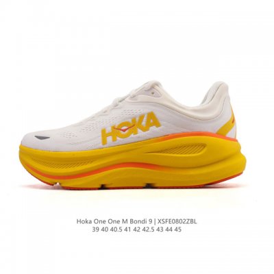 公司级 Hoka畅行无阻 Hoka One One Bondi 9 舒适百搭耐磨轻便 低帮跑步鞋 男款。Bondi 9 最显著的变化在于其鞋底单元，原本扎实可靠