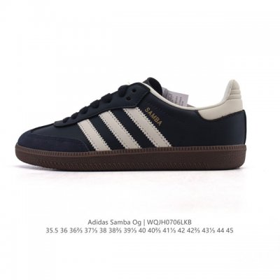 性价比版本 头层皮 阿迪达斯 德训鞋 Adidas Originals Samba Og Shoes 经典运动鞋小白鞋 T头鞋 男女士板鞋 彰显休闲摩登风情的时