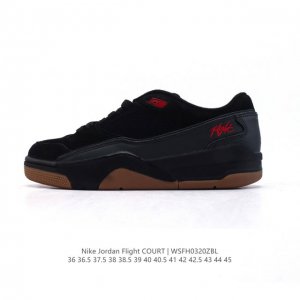 200 【新品公司级】耐克 Nike 乔丹 Jordan Flight Court 时尚休闲 防滑耐磨 低帮运动鞋 复古篮球鞋 男女同款 Jordan「新鞋型」