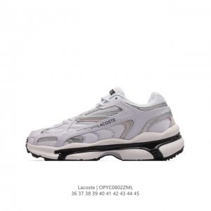 lacoste 时尚户外休闲潮流系列运动鞋 厚底增高老爹鞋 广东大厂品质全新工艺升级 品质毋庸置疑 全新原厂包装鞋盒 透气网面鞋面，搭配防臭防腐真皮乳胶鞋垫，给