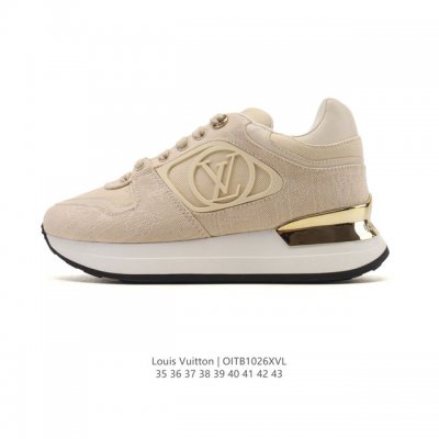 特价原价 元公司级 路易威登Louis Vuitton Lv Neo Run Away 男女士休闲运动鞋是路易威登 圆头系带 低帮 生活休闲鞋 阿甘鞋 路易威登