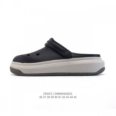 公司级 Crocs 沙滩洞洞鞋 男女士休闲厚底增高凉拖鞋 卡骆驰明星同款 厚底增高沙滩鞋 选择尺码时 建议选大一码 脚感更舒适 家居休闲一式两用拖鞋 白敬亭同款