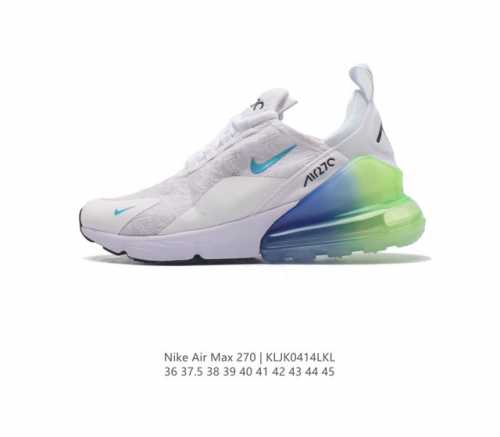 耐克 Nike Air Max 270 后半掌气垫缓震运动鞋时尚男女士跑步鞋 。作为 Nike 休闲型 Air Max 鞋款，Nike Air Max 270