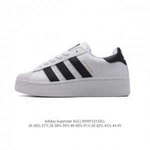 真标 阿迪达斯 三叶草adidas Originals Superstar Xlg 贝壳头系列 低帮厚底松糕经典百搭休闲运动板鞋。当你试图定义adidas Su
