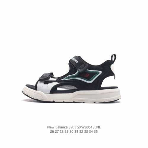 童鞋 新百伦 New Balance Nb儿童鞋 沙滩凉鞋 露趾防滑软底 ！中大童凉鞋 沙滩鞋 夏季新款运动凉鞋 魔术贴设计 时尚简约 实拍首发方便穿脱，鞋底防