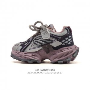 童鞋 Ugg秋冬新款加绒加厚儿童运动鞋 厚底时尚老爹鞋，舒适系带设计，厚底时尚百搭！作为一款主打舒适与实用的老爹鞋，这双Ugg新款在缓震性能方面的表现尤为出色。