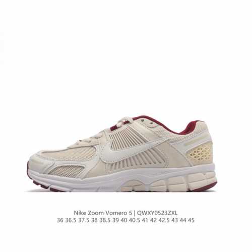 Nike 耐克夏季 Zoom Vomero 5 运动鞋休闲训练跑步鞋。Nike Zoom Vomero 5 男女子运动鞋妥帖包覆足部，提供透气支撑效果。耐穿材料