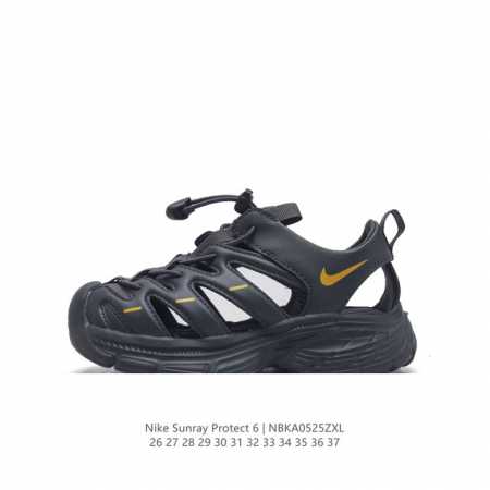 童鞋 耐克官网夏款最新配色 Nike 儿童沙滩童凉拖鞋 鞋解构拼接彩蛋半包头 抽拉绳 夏季韩版男童女童防滑增高软底透气两带运动凉鞋。 类型：儿童鞋 码数：26 - 点击图像关闭