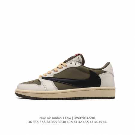 头层皮 耐克 Nike Air Jordan 1 Low Og Sp Military Blue Aj1乔1 倒勾 Mlb联名 低帮篮球鞋 Aj1 乔丹1代 A - 点击图像关闭