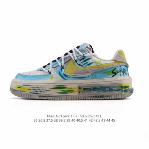 公司级 Af1耐克 Nike Air Force 1 ‘07 Low 空军一号 小白鞋 解构绑带 双鞋带 厚底增高百搭运动板鞋 原楦头原纸板 打造纯正空军版型，