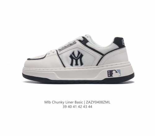 Mlb Chunky Liner 人气单品学长鞋系列轻量增高厚底百搭休闲运动板鞋 男女轻便胶鞋 高级街头休閒品牌鞋。Mlb Chunky Liner 学长鞋是从