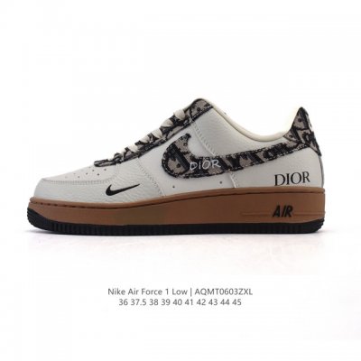 耐克 Nike Air Force 1 '07 Low 空军一号含气垫 小白鞋 2025年 蛇年新款 Dior联名 低帮百搭厚底增高休闲运动板鞋。柔软、弹性十足