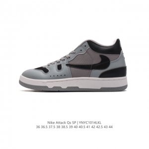 耐克 Nike Attack Qs Sp 中帮复古百搭休闲运动网球板鞋 倒钩 耐磨透气篮球鞋 男女子運動鞋強勢來襲！ 采用软质纳帕纹牛剖革组合网布鞋面材质，外置