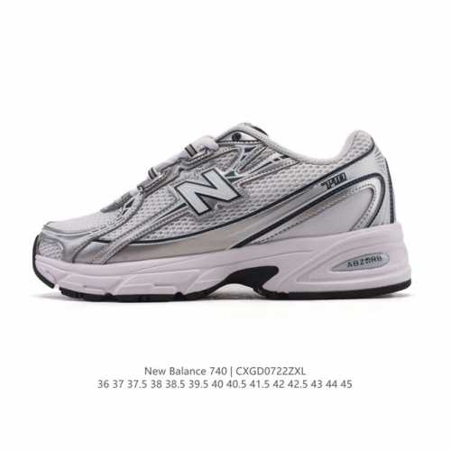 New Balance Mr740 Nb新百伦系列复古老爹风休闲运动慢跑鞋。采用轻质牛剖革拼接透气网眼衬垫织物鞋面材质 T-Beam大底提供足步弓支撑 保持步态