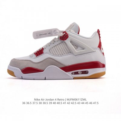 公司级 耐克 Nike Air Jordan 4 Retro Og迈克尔 乔丹Aj4代乔4 中帮复古 休闲运动文化篮球鞋。秉承轻量化的速度型篮球鞋设计思想完成设