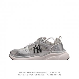 mlb Fast Ball Classic Monogram 24Ss 纽约洋基队运动鞋 网红休闲跑鞋 独特时尚风格 厚底增高老爹鞋 货号：3Arnfsb4N