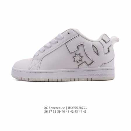 街头装品牌 Dcshoecousa时尚鞋子男女鞋休闲板鞋低帮圆头百搭 琉凤大底耐磨滑板鞋皮质运动舒适Bmx板鞋Dc。鞋型经典百搭，低帮系带设计，皮革鞋面，装饰品 - 点击图像关闭