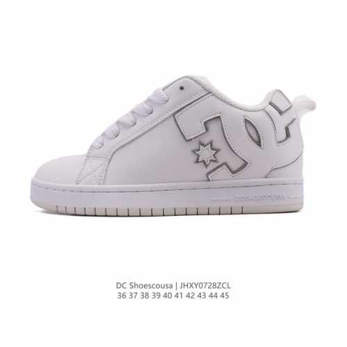 街头装品牌 Dcshoecousa时尚鞋子男女鞋休闲板鞋低帮圆头百搭 琉凤大底耐磨滑板鞋皮质运动舒适Bmx板鞋Dc。鞋型经典百搭，低帮系带设计，皮革鞋面，装饰品