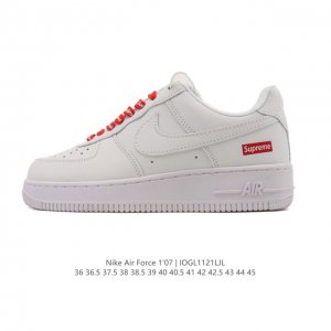 耐克 Nike Air Force 1 '07 Low 空军一号含气垫 低帮 小白鞋 百搭厚底增高休闲运动板鞋。柔软、弹性十足的缓震性能和出色的中底设计，横跨复