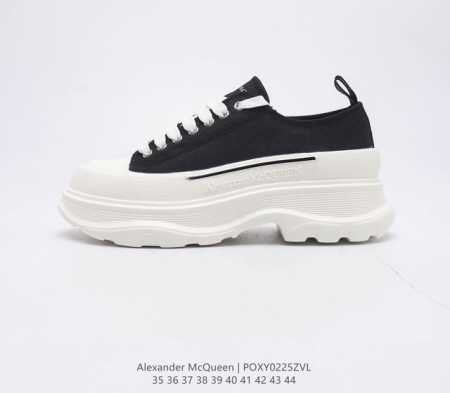 意大利高奢品牌-亚历山大 麦昆Alexander McQueen sole sneakers低帮时装厚底显高百搭休闲松糕鞋厚底增高帆布鞋 新款 官方同步发售 - 点击图像关闭
