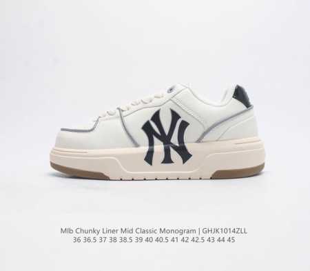 Mlb Chunky Liner Basic 人气单品学长鞋系列轻量增高厚底百搭休闲运动板鞋 男女轻便胶鞋 高级街头休閒品牌鞋 Mlb Chunky Liner - 点击图像关闭