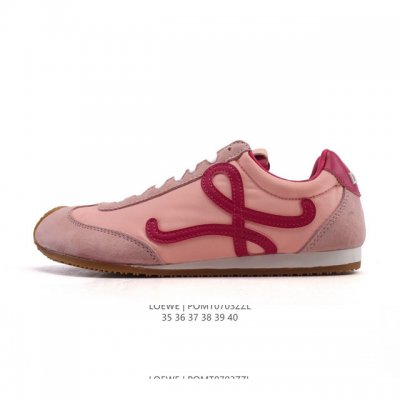 公司级 Loewe 罗意威 Ballet Runner 皮革织物拼接 简约圆头 系带 低帮 运动休闲鞋这双鞋是Loewe新发布的Ballet Runner 2.
