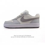 耐克 Nike 男女子运动鞋 Court Borough Low 小空军低帮板鞋。1.其皮革材质的鞋面结合网眼鞋舌，在出众外观与质感的同时提供稳固支撑，并且提升